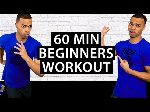 60 Minute Fat Burning Beginners Cardio HIIT Home Workout – Easy High Intensity Interval Training