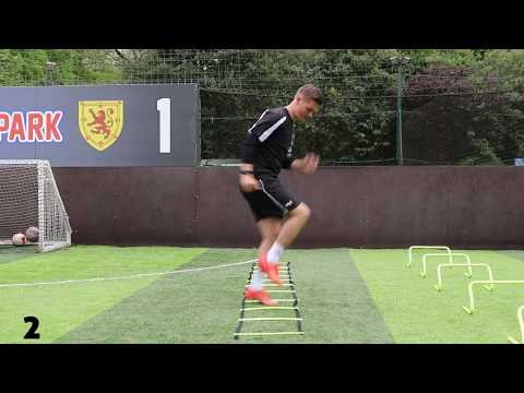12 Football Training Warm Up Drills using Speed & Agility Ladder
