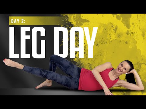 Pregnancy Leg Workout | Day 2 Pregnancy Workout Challenge (30 Minute Pregnancy Exercises)