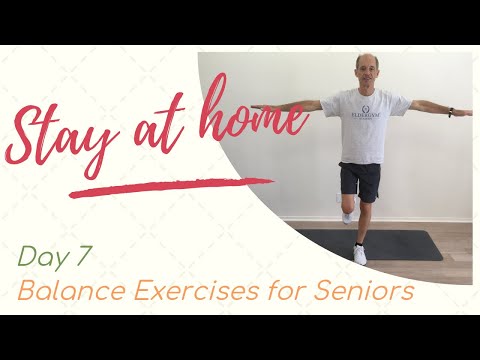 Day 7  Balance Workout, balance exercises for seniors and the elderly, coordination