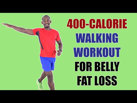 400-CALORIE Walking Workout for BELLY FAT LOSS/ Walk at Home Cardio