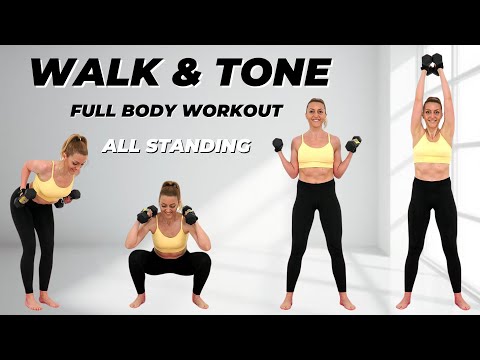 🔥37 Min WALK & TONE Dumbbell Workout🔥Burn Fat & Build Muscle🔥Full Body Compound Moves🔥