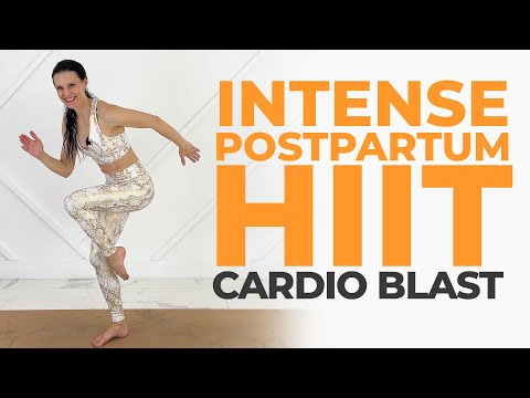 15-Min Postpartum Cardio HIIT Workout!
