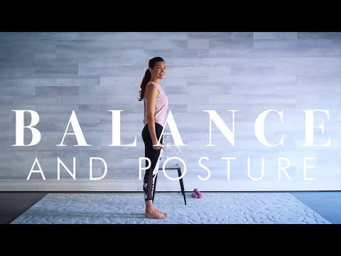 Senior & Beginner Workout –  Balance & Posture Barre Exercises with light Dumbbells