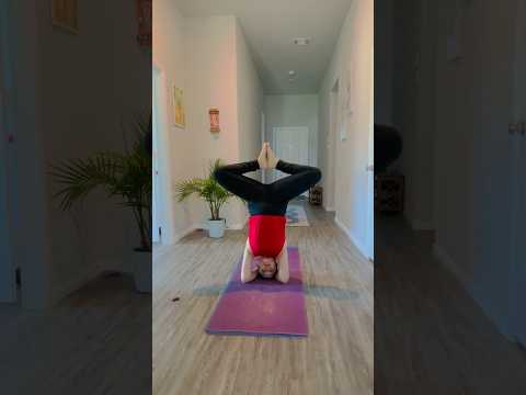 Shirshasana variation or headstand variation# head balancing advance yoga pose