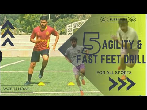 5 AGILITY & FAST FEET DRILLS TO IMPROVE YOUR SPEED✅⚽️⚡️II see difference in 2 months II#football