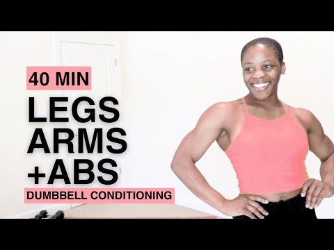40 min SUPERSETS | Full Body Dumbbell | cardio and conditioning workout | ab challenge