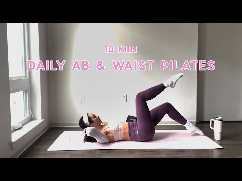 10MIN Daily Toned Ab & Waist Pilates Routine // no equipment or repeats