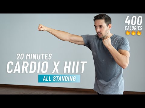 20 MIN CARDIO HIIT WORKOUT – No Squats or Lunges – ALL STANDING